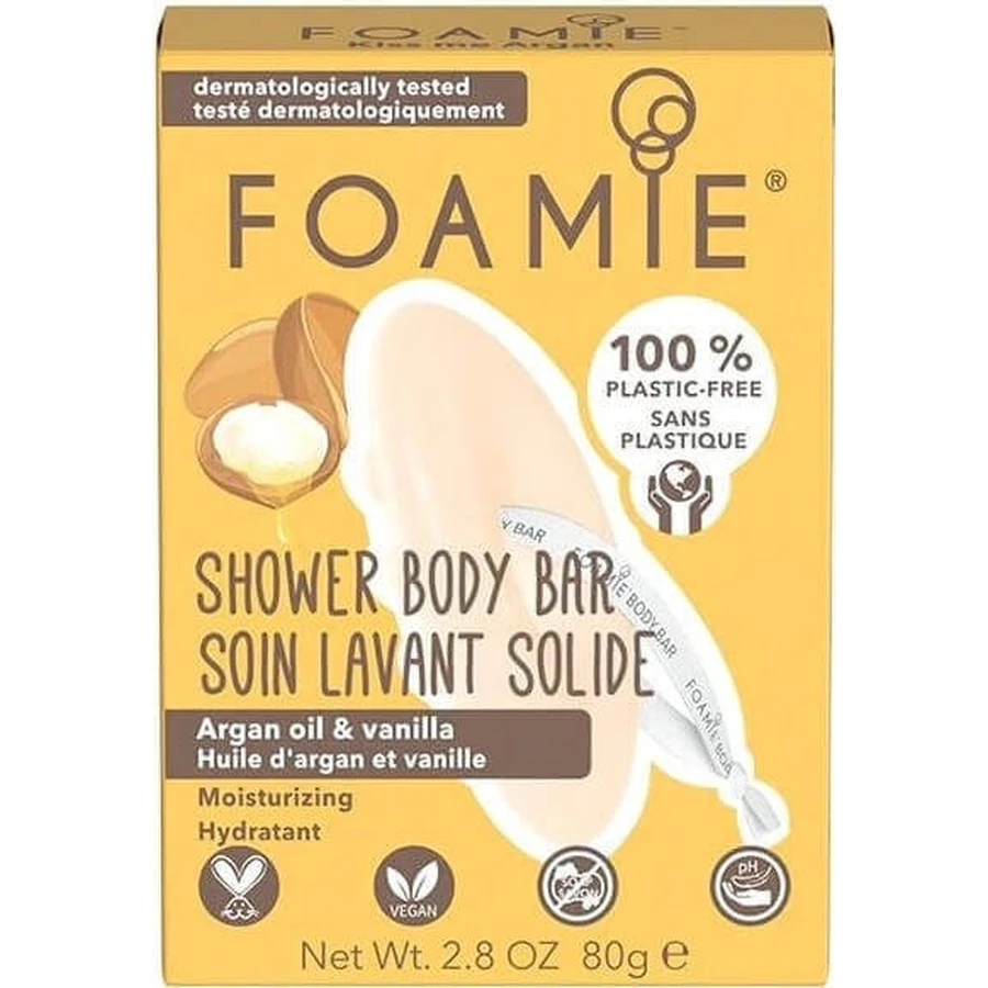 Foamie Solid Shower Care Kiss me Argan 1×80 г, твердый гель для душа: цены и характеристики
