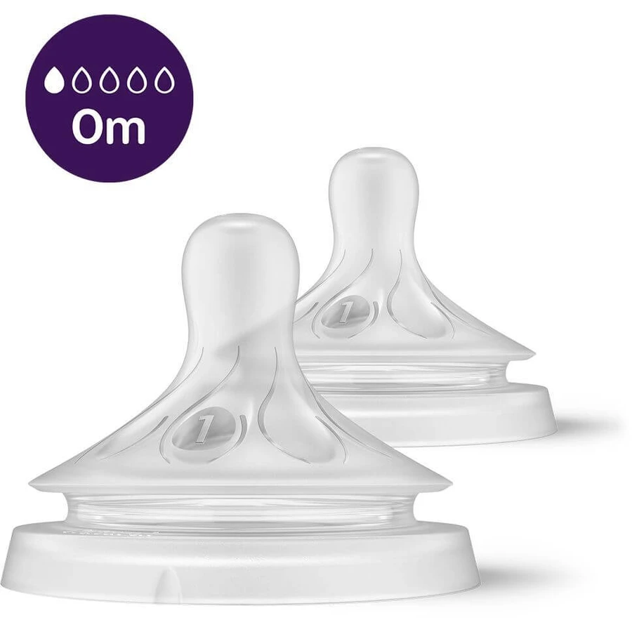 Philips Avent Пустушка Natural Response 1 перший потік 0 м, 2 шт.: ціни та характеристики