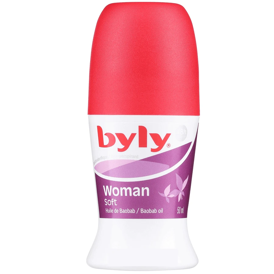 Део ролл-он с маслом баобаба, 48-часовая защита Woman Soft, 50 мл, Byly: цены и характеристики