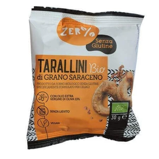 Органічна закуска Tarallini Tarallini з гречки з нульовим вмістом глютену, 30 г, Fior di Loto