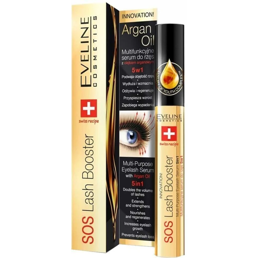 Eveline SOS Lash Booster Сыворотка для ресниц с маслом арганы 10 мл: цены и характеристики