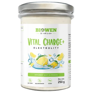 Biowen Vital Charge+ Електроліти, лимонний смак, 250 г