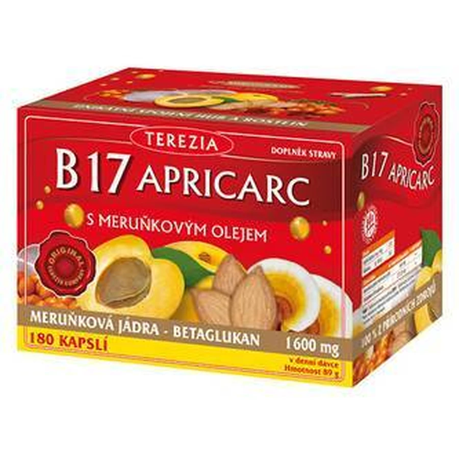 TEREZIA B17 APRICARC с абрикосовым маслом 1×180 капс, пищевая добавка: цены и характеристики