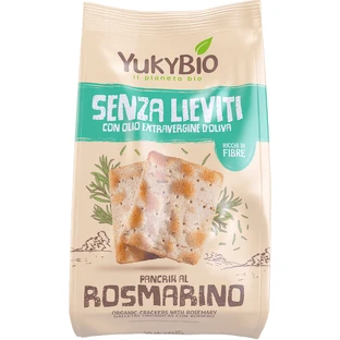 Еко крекери з розмарином, 200г, Yukybio