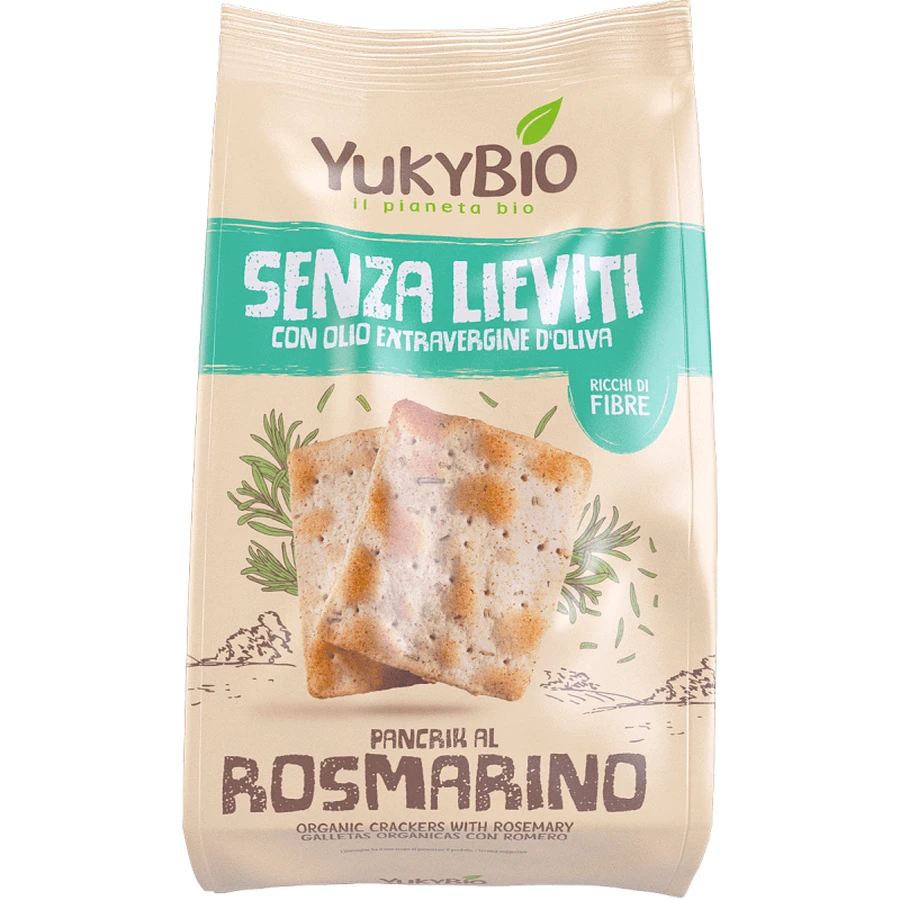 Еко крекери з розмарином, 200г, Yukybio: ціни та характеристики