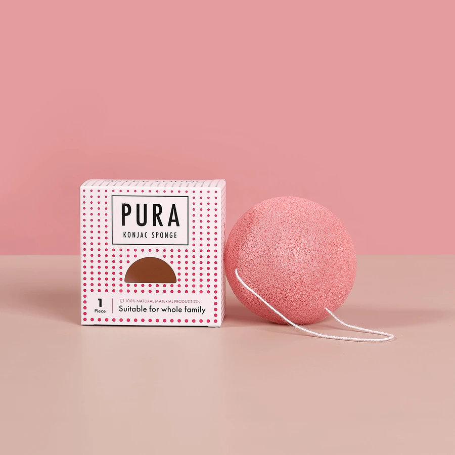 Sister Young Pura, конжак для умывания лица, розовый, 1 штука: цены и характеристики