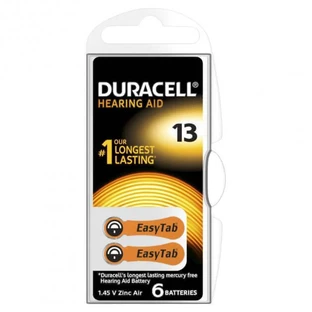Батарейки для слуховых аппаратов HA ZA13, 6 штук, Duracell