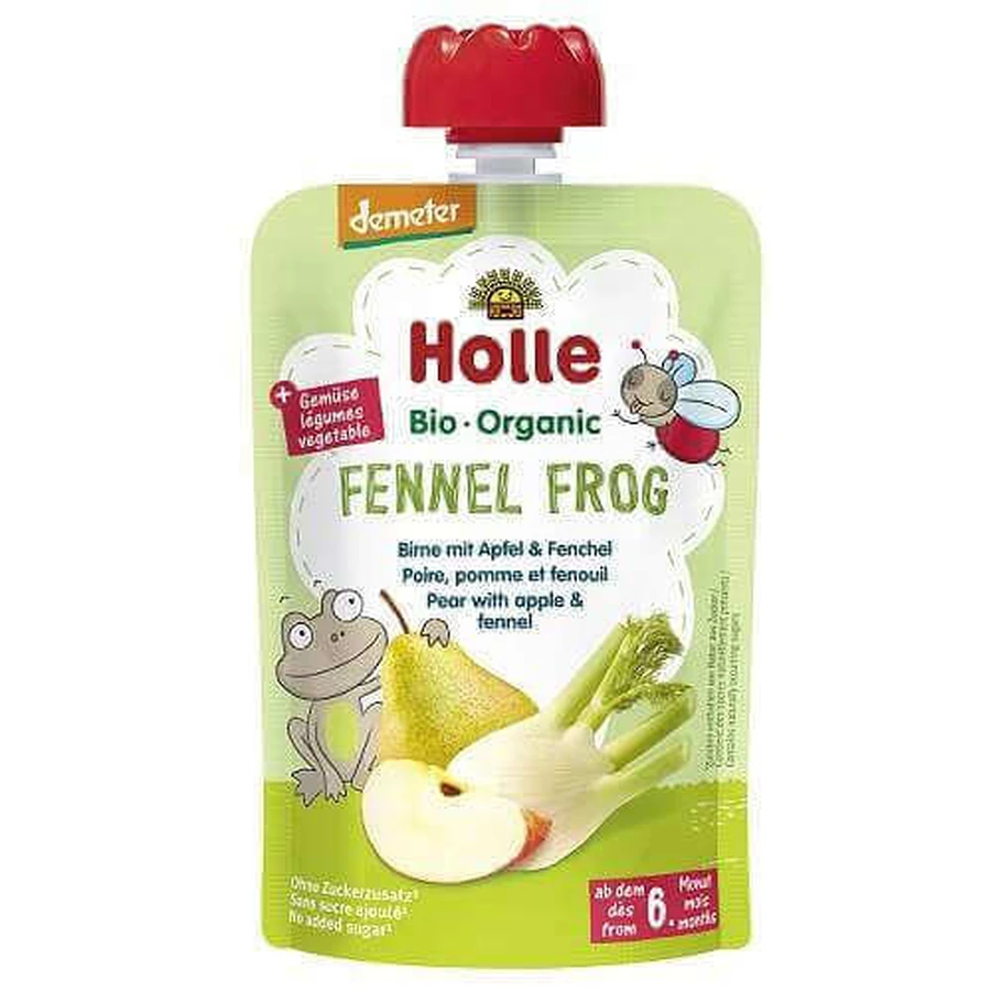 Органическое пюре из яблок и фенхеля, +6 месяцев, 100 г, Holle Baby Food: цены и характеристики