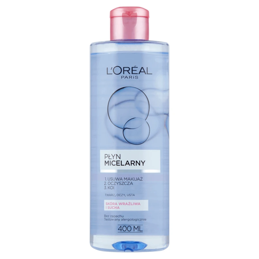 L Oreal Paris Skin Expert Міцелярний лосьйон для чутливої та сухої шкіри, 400 мл: ціни та характеристики