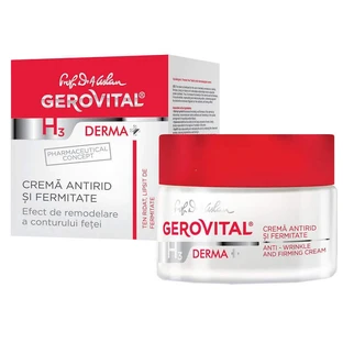 Крем для обличчя Gerovital H3 Derma+ Anti-Wrinkle & Firming Cream, проти зморшок, зміцнювальний, 50 мл
