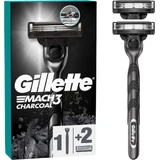 Gillette Mach3 Charcoal Shaver для мужчин + 2 бритвенные головки