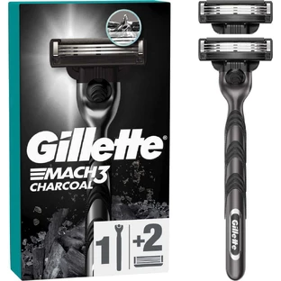 Gillette Mach3 Charcoal Shaver для мужчин + 2 бритвенные головки
