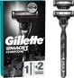 Gillette Mach3 Charcoal Shaver для мужчин + 2 бритвенные головки