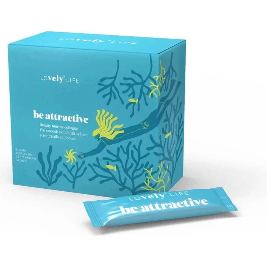 Vely Be Attactive Marine Collagen Krasy 1×180 г, морський колаген: ціни та характеристики