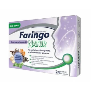 Faringo Natur, черная смородина, 24 пастилки