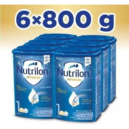 Nutrilon Advanced 1 Спокойной ночи 6×800 г, грудное молоко: цены и характеристики