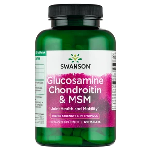 Swanson Glucosamine, Chondroitin & MSM Higher Strength, Glucosamine, Chondroitin & MSM, 120 таблеток