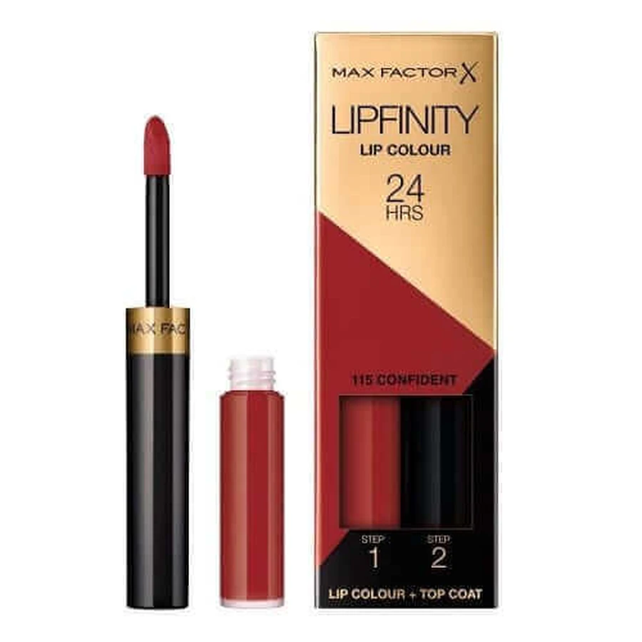 Помада для губ стійка до перенесення, Max Factor, Lipfinity, 115 Confident: ціни та характеристики