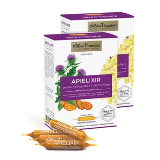 APIELIXIR защита печени пчелы Carpathina, 20 + 10 флаконов х 10 мл, Apicola