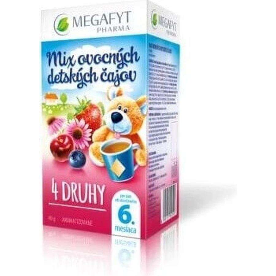 МЕГАФІТ МІКС фруктових дитячих чаїв 4 ВИДИ 20×2 г, з кінця 6-го місяця: ціни та характеристики