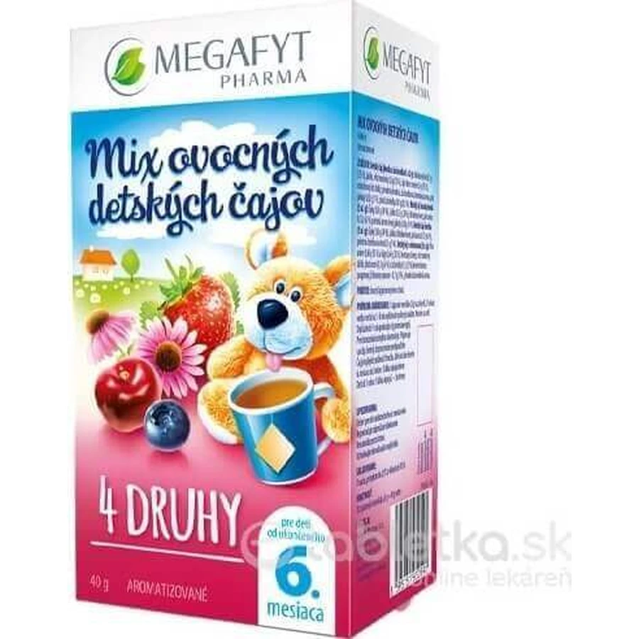 МЕГАФІТ МІКС фруктових дитячих чаїв 4 ВИДИ 20×2 г, з кінця 6-го місяця: ціни та характеристики