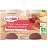 Органічне яблучно-гранатове пюре, 2 х 130 г, BabyBio