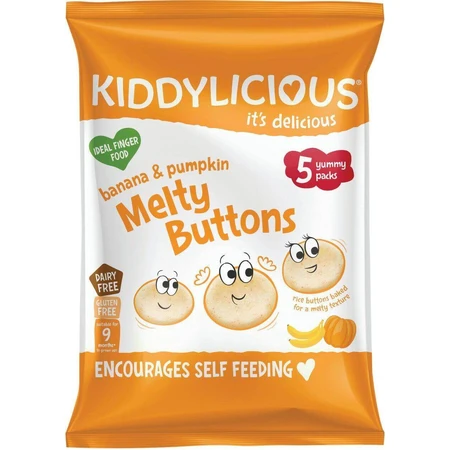 Kiddylicious Фруктово-овощные кнопки Банан с желе 5 х 6 г: цены и характеристики