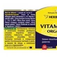 Витамин C Organic, 120 капсул, Herbagetica