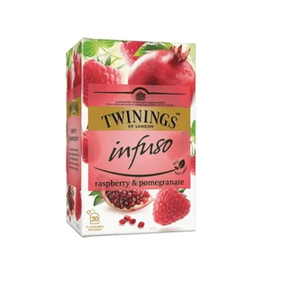 Чайный настой со вкусом малины и граната, 20 пакетиков, Twinings