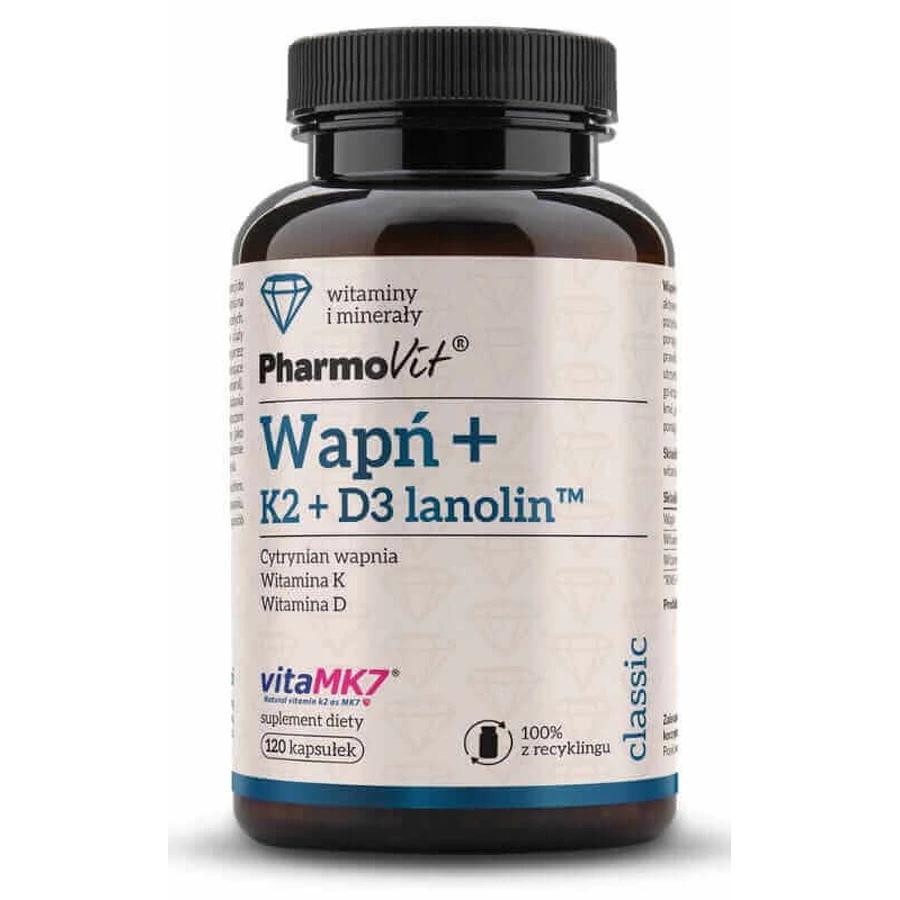 Wap + K2 + D3 ланолін 120 капсул Pharmovit Classic: ціни та характеристики