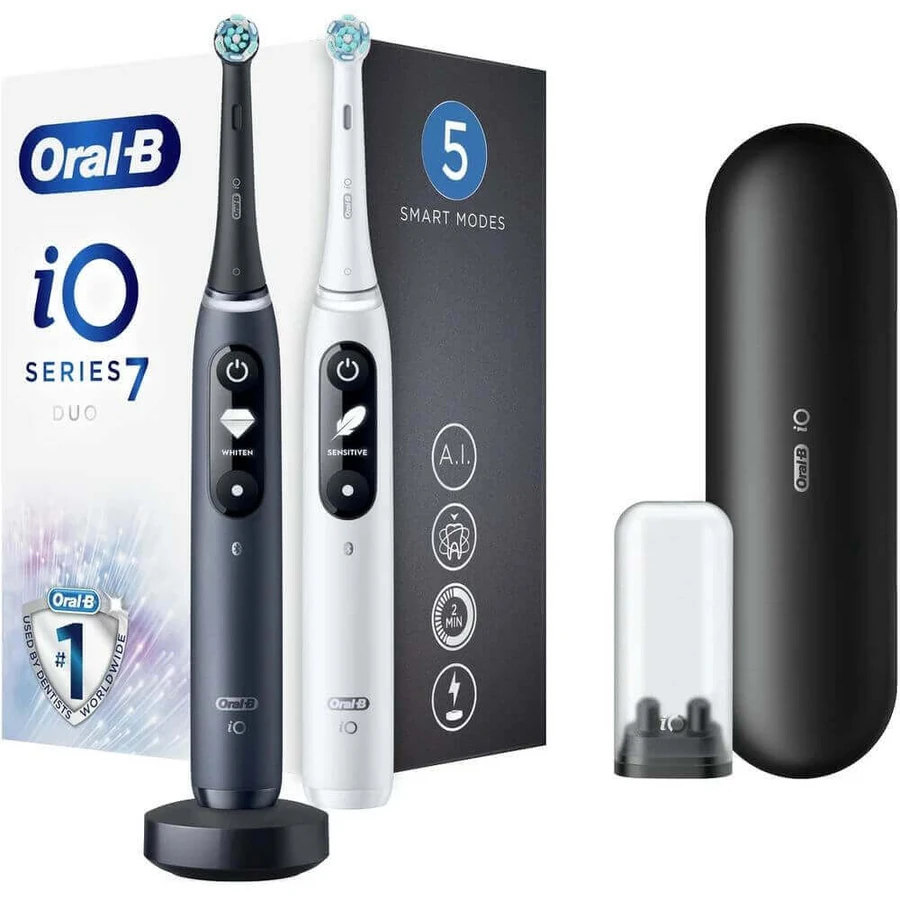Электрическая зубная щетка Oral-B iO Series 7 Duo Black&White: цены и характеристики