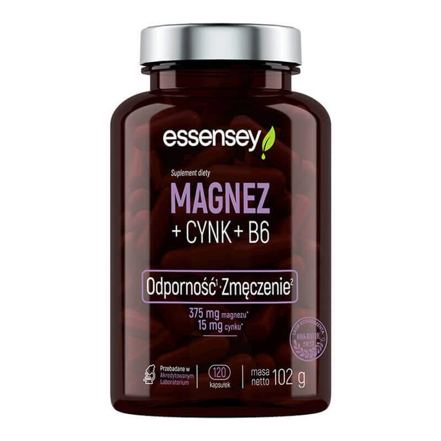 Магній + Цинк + В6 Essensey Magnesium + Zinc + B6, 120 капсул: ціни та характеристики