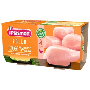 Гомогенизированное куриное пюре +4 месяца, 2 штуки, 80 гр, Plasmon