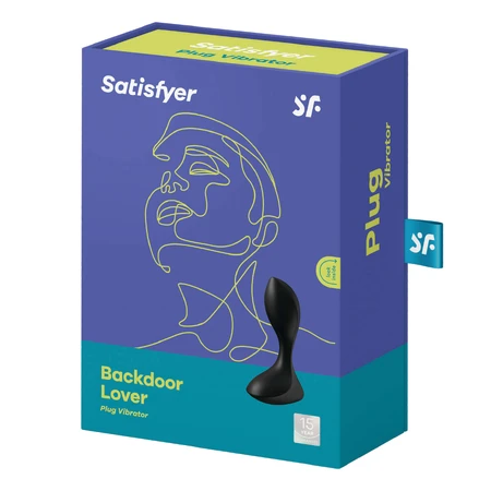 Satisfyer Backdoor Lover, вібруюча анальна пробка, чорна: ціни та характеристики