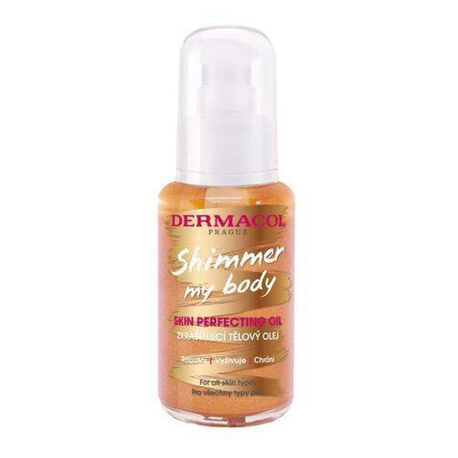 Dermacol Shimmer my body мерцающее масло для тела 1×50 мл, для всех типов кожи: цены и характеристики