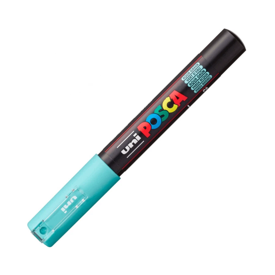 Маркер на водной основе PC-1M Uni, 0,7 мм, Aqua Green, Posca: цены и характеристики