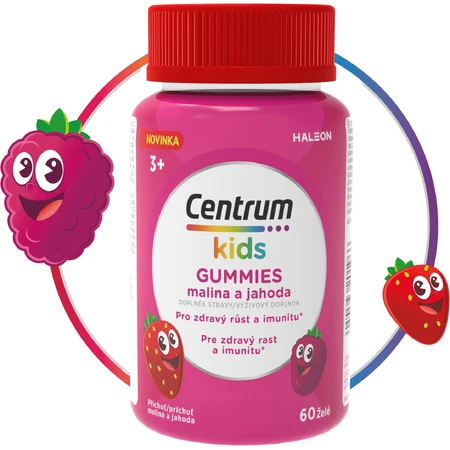 Мультивитаминны Centrum Kids Gummies для детей с 3 лет, малина и клубника, желейки, 60 шт.: цены и характеристики