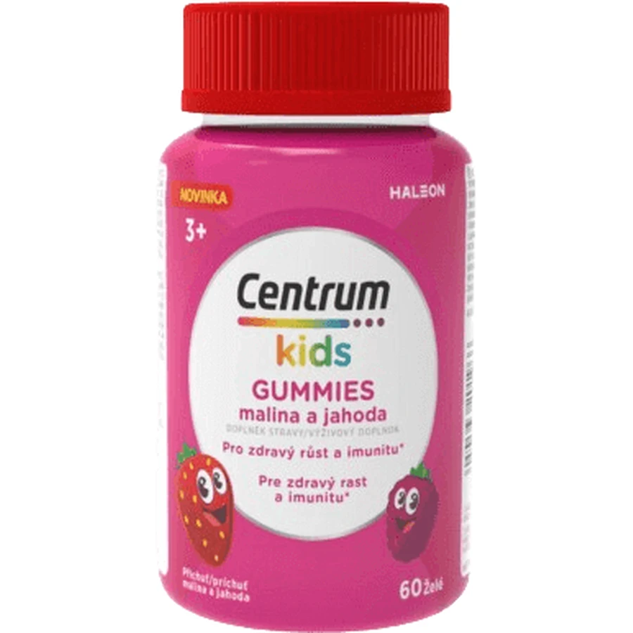 Мультивитаминны Centrum Kids Gummies для детей с 3 лет, малина и клубника, желейки, 60 шт.: цены и характеристики