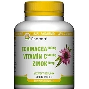 BIO Pharma Ехінацея, вітамін С, цинк 1×120 таблеток, харчова добавка