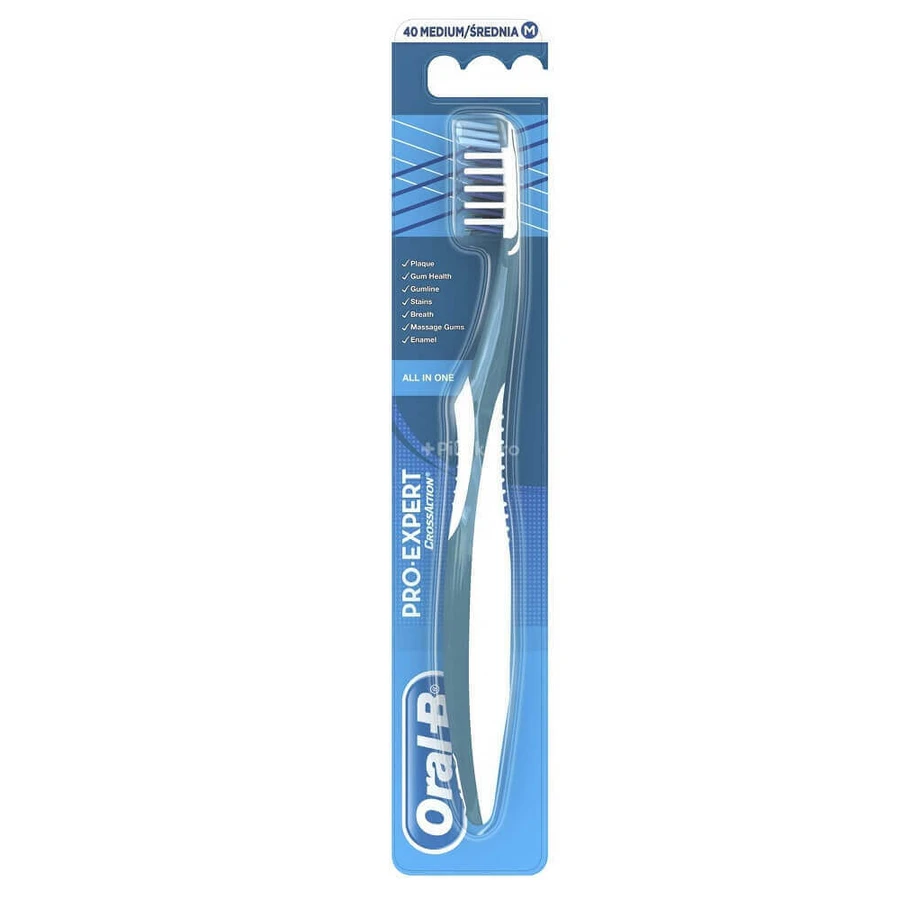 Ручна зубна щітка Pro-Expert CrossAction All In One, 40 середня, Oral-B: ціни та характеристики