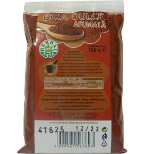 Копчена солодка паприка, 100 гр, Herbal Sana