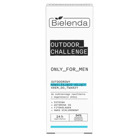 Bielenda Only for Men Outdoor Challenge, зволожуючий і заспокійливий крем для обличчя, 50 мл: ціни та характеристики