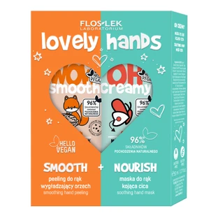 Flos-Lek Lovely Hands Зміцнюючий пілінг для рук 50 г + маска 50 мл