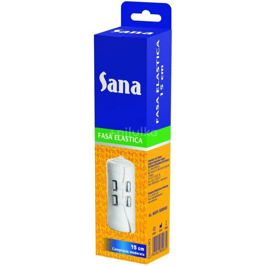 Эластичный бинт, 15 см x 3 м, Sana: цены и характеристики