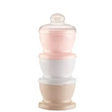 Контейнер для сухого молока с 3 отделениями, розовый порошок, Thermobaby