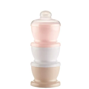 Контейнер для сухого молока с 3 отделениями, розовый порошок, Thermobaby