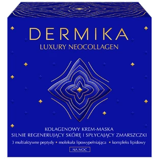 Dermika Luxury Neocollagen, колагенова крем-маска для сильної регенерації шкіри та зменшення зморшок, нічна, 50 мл.