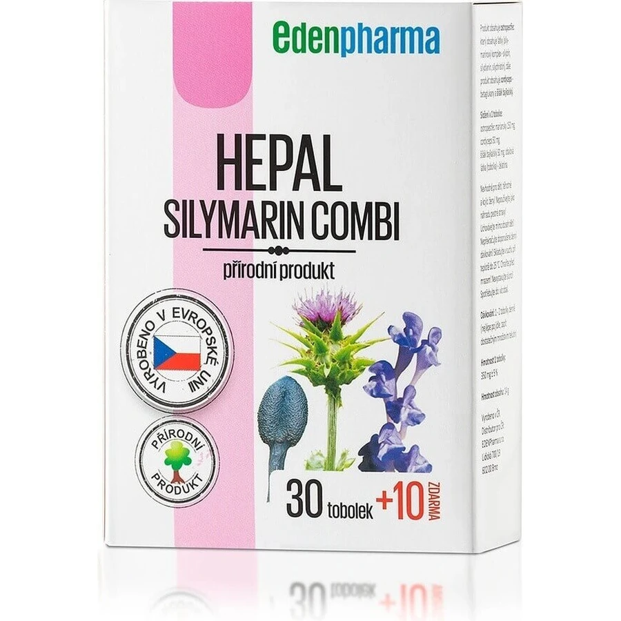 EDENPharma HEPAL 1×40 cps, дієтична добавка: ціни та характеристики