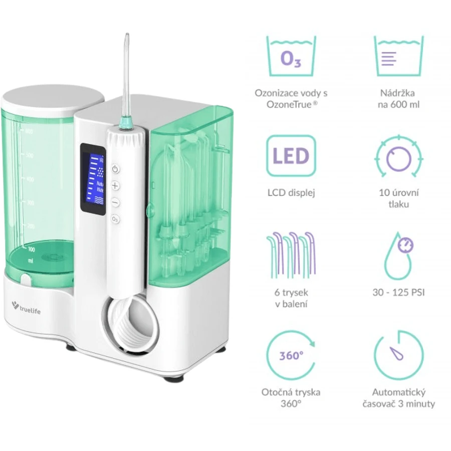 Електричний озоновий душ для порожнини рота TrueLife AquaFloss Station O300: ціни та характеристики