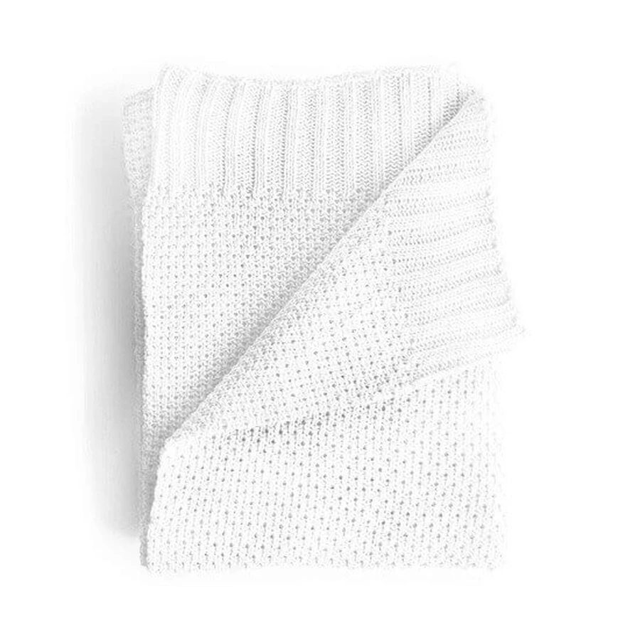Одеяло трикотажное хлопковое Moss, 80x100 см, белый, Tuxi Brands: цены и характеристики